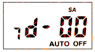 ภาพหน้าจอ แสดงสัญลักษณ์ในโหมดปรับค่าชดเชยให้เวลาเที่ยงตรง AHC15A ,compensate time accuracy setting mode ,screen sign, description