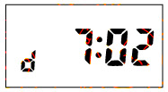 ภาพหน้าจอ แสดงสัญลักษณ์ในโหมดนับถอยหลัง AHC15A ,count down mode screen sign, description