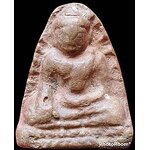 หลวงพ่อครื้น วัดสังโฆฯ สุพรรณบุรี พิมพ์หลวงพ่อโต เนื้อดิน หลัง ฆ.