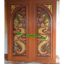 ประตูไม้สัก บานคู่ GBB - 71 (คลิกรายละเอียดที่รูป)