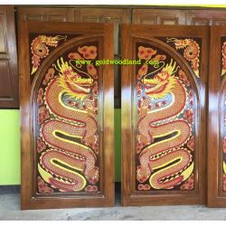 ประตูไม้สัก บานคู่ GBB - 84 (คลิกรายละเอียดที่รูป)