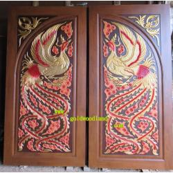 ประตูไม้สัก บานคู่ GBB - 58 (คลิกรายละเอียดที่รูป)