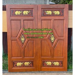 แบบประตูบ้านไม้ GBB - 185