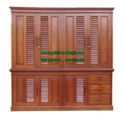 ตู้เสื้อผ้าไม้สัก แบบ 16