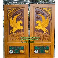 ประตูไม้สักบานคู่ GBB - 157