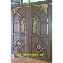ประตูไม้สักบานคู่ GBB - 17 (คลิกรายละเอียดที่รูป)
