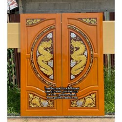 ประตูไม้สักบานคู่ GBB - 155 (คลิกรายละเอียดที่รูป)