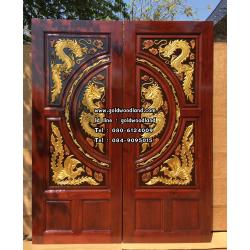 ประตูไม้สัก บานคู่ GBB - 65 (คลิกรายละเอียดที่รูป)