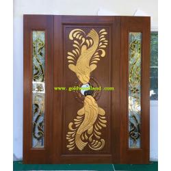 ประตูไม้สักกระจกนิรภัย GBBB - 26