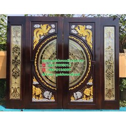 ประตูไม้สักกระจกนิรภัย GBBB - 171 (รายละเอียดคลิกที่รูป)