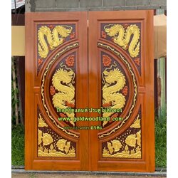 ประตูไม้สักบานคู่ GBB - 191
