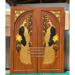 ประตูไม้สัก บานคู่ GBB - 110 (คลิกรายละเอียดที่รูป)