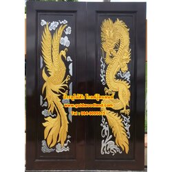 ประตูไม้สักบานคู่ GBB - 140 (คลิกรายละเอียดที่รูป)