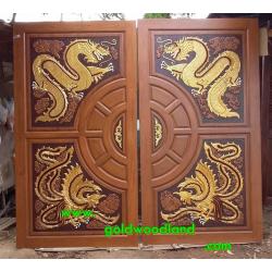 ประตูไม้สัก บานคู่ GBB - 42 (คลิกรายละเอียดที่รูป)