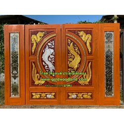 ประตูหน้าบ้านไม้สักสวยๆ GBBB - 342