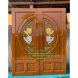 ประตูไม้สักบานคู่ GBB - 135 (คลิกรายละเอียดที่รูป)