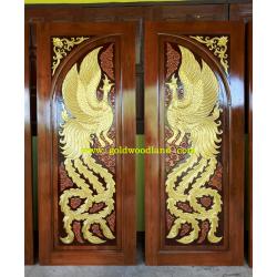 ประตูไม้สัก บานคู่ GBB - 81 (คลิกรายละเอียดที่รูป)