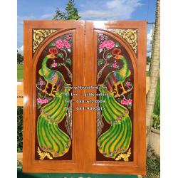 ประตูไม้สัก บานคู่ GBB - 98 (คลิกรายละเอียดที่รูป)