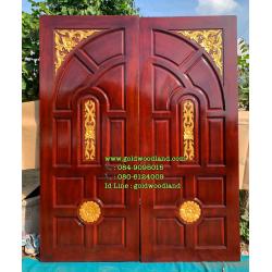 ประตูไม้สักบานคู่ GBB - 113 (คลิกรายละเอียดที่รูป)