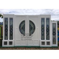 ประตูไม้สักกระจกนิรภัย โมเดิร์น สีขาว GBBB - 38