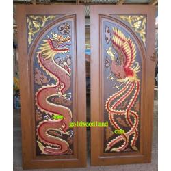 ประตูไม้สัก บานคู่ GBB - 54 (คลิกรายละเอียดที่รูป)