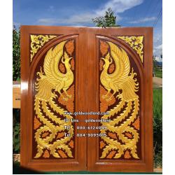 ประตูไม้สัก บานคู่ GBB - 97 (คลิกรายละเอียดที่รูป)