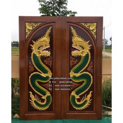 ประตูไม้สัก บานคู่ GBB - 99 (คลิกรายละเอียดที่รูป)