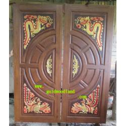 ประตูไม้สัก บานคู่ GBB - 48 (คลิกรายละเอียดที่รูป)