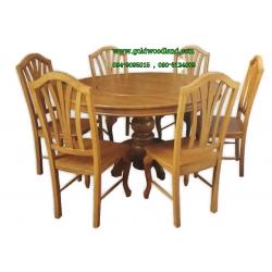 ชุดโต๊ะอาหารไม้สัก แบบที่ 16