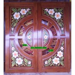 ประตูไม้สัก บานคู่ GBB - 78 (คลิกรายละเอียดที่รูป)