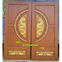 ประตูไม้สักบานคู่ GBB - 08 (คลิกรายละเอียดที่รูป)