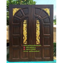 ประตูไม้สัก บานคู่ GBB - 118 (คลิกรายละเอียดที่รูป)