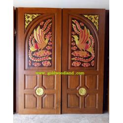ประตูไม้สัก บานคู่ GBB - 86 (คลิกรายละเอียดที่รูป)
