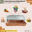 ถาดหวายขนาดใหญ่ ตะกร้าขนมปัง ตะกร้าเบเกอรี่มีฝาปิด