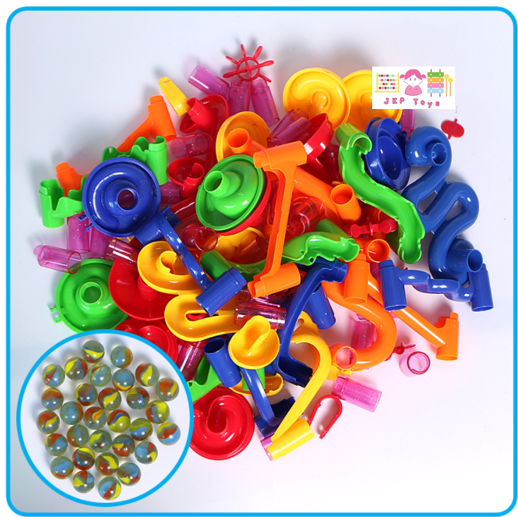 MARBLE RUN รางลูกแก้วหรรษา แบบประกอบเองตามจินตนาการ รุ่น105 pcs.