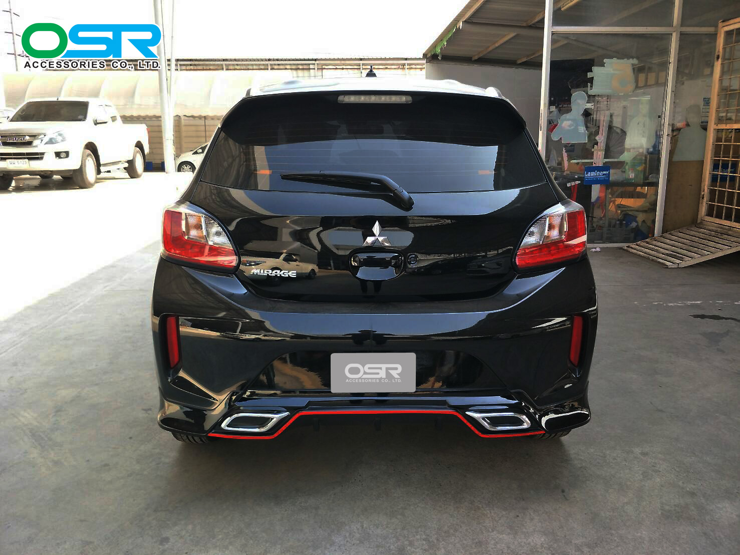 ชุดแต่งรถ สเกิร์ต-สปอยเลอร์ New Mitsubishi Mirage 2020 ทรง SR-Limited By OSR