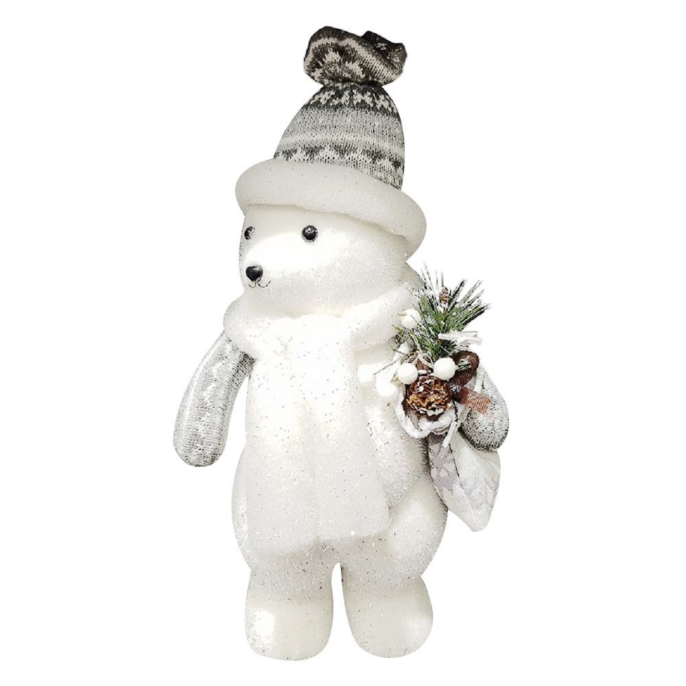 ของตกแต่ง HOME LIVING STYLE หมีหิมะ BEARY 20X39 ซม. สีขาว อุปกรณ์ตกแต่งบ้านอื่นๆ