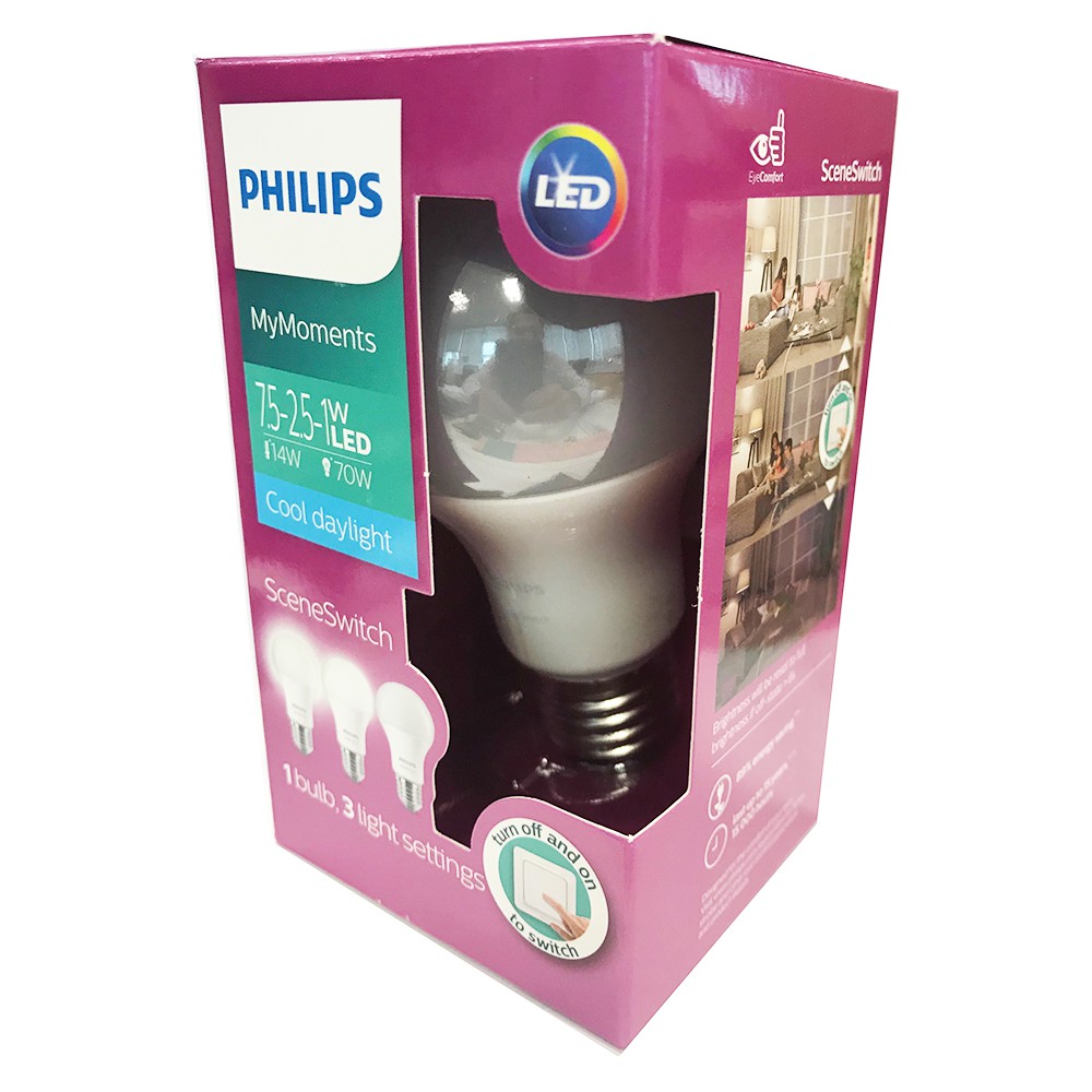 หลอด LED PHILIPS SS-3S E27 7.5วัตต์ สีขาวสว่าง หลอดไฟภายในบ้านเอนกประสงค์