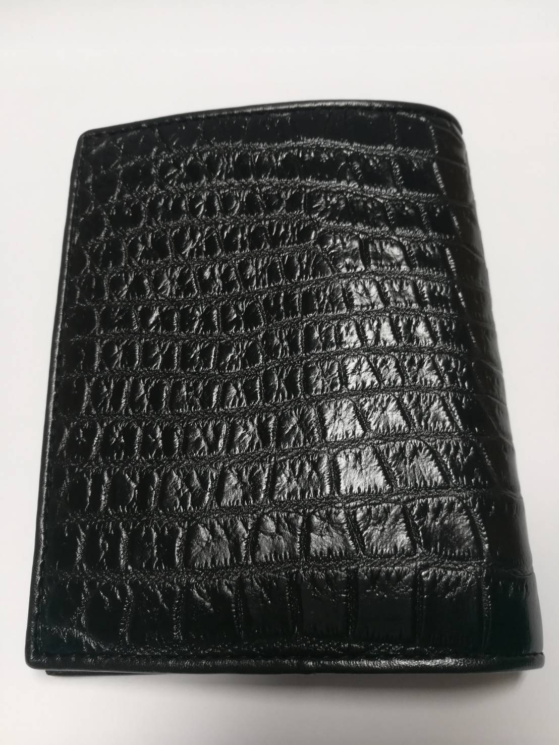 กระเป๋าหนังจระเข้แท้ทรงตั้ง หนังท้อง