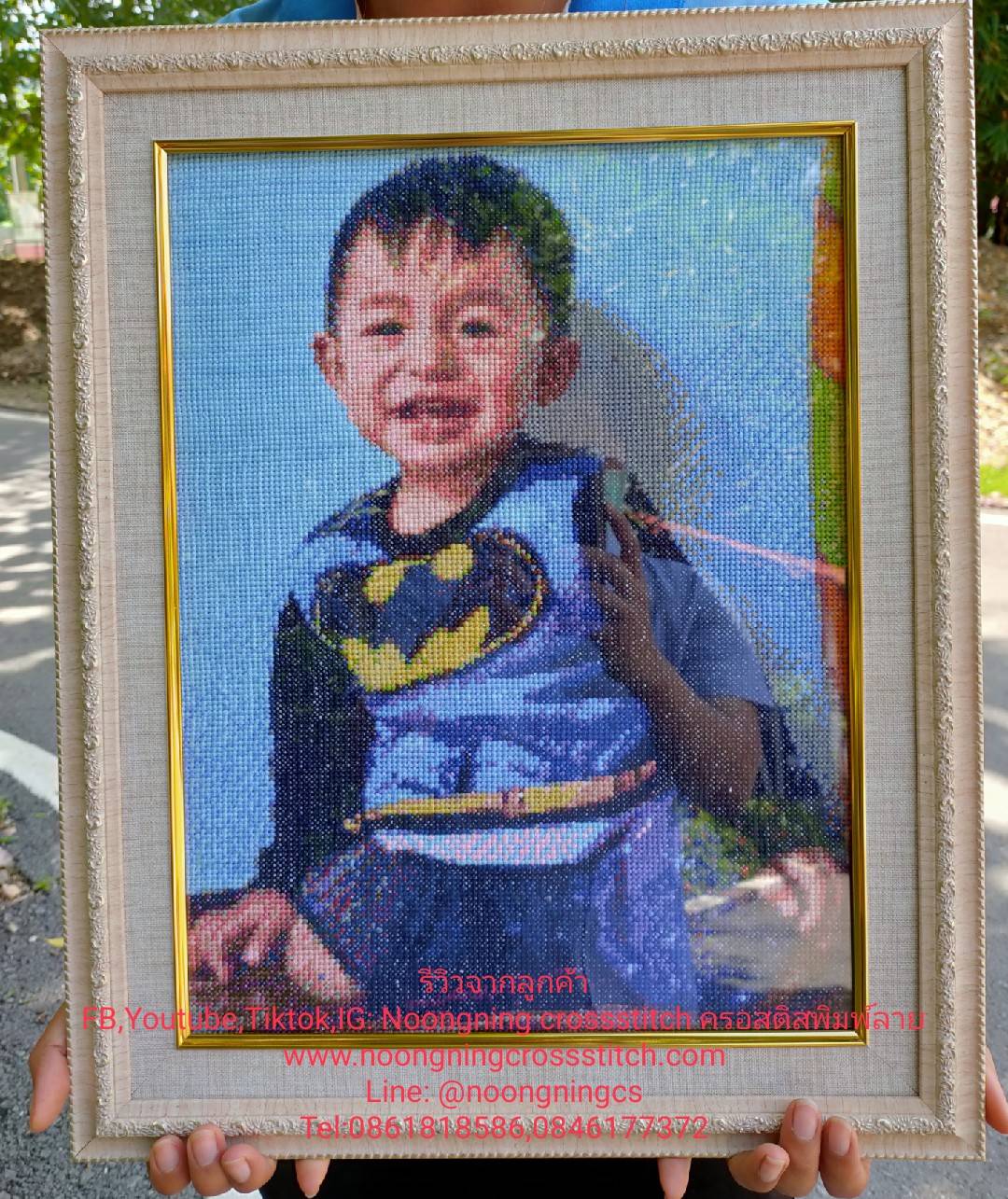 ครอสติส สั่งทํา 70x90ซม รูปตัวเอง ชุดปักครอสติส พิมพ์ลาย ครอสติสจีน งานฝีมือทำที่บ้าน DIY