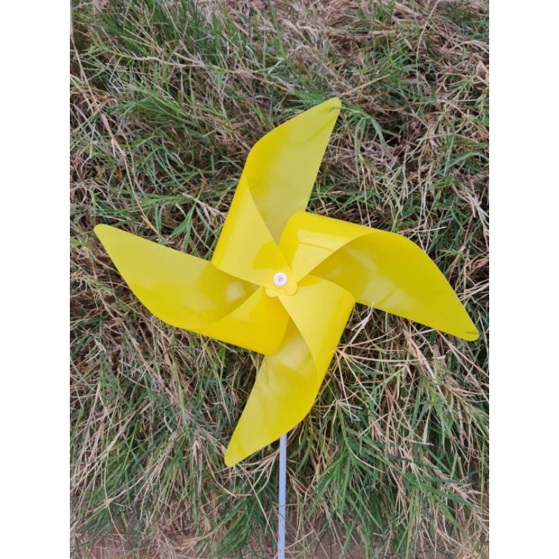 กังหันลมพลาสติก 4 แฉก ขนาด 23 CM กังหันสี กังหันพลาสติก ใช้ประดับบ้าน ประดับสวน