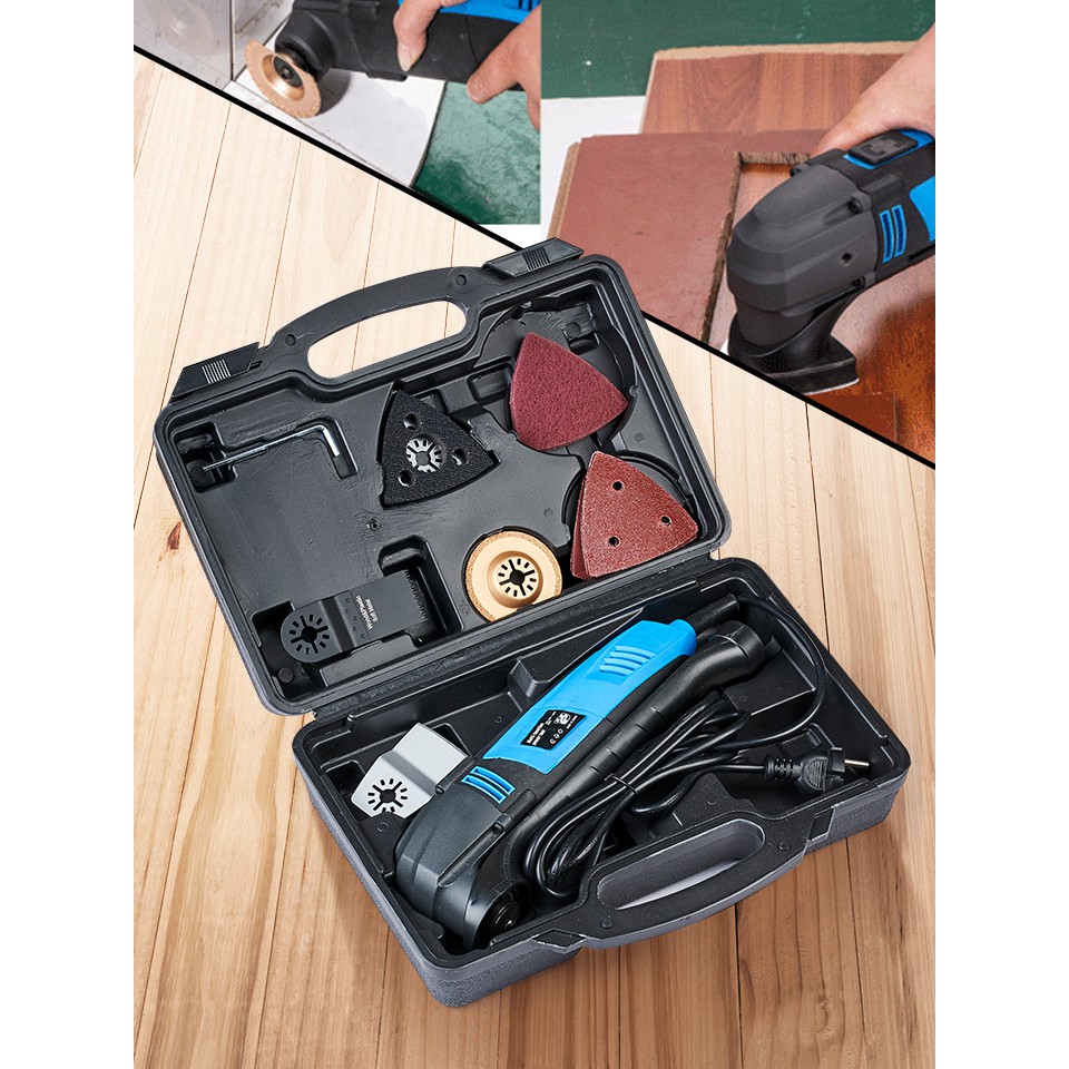 !!สินค้าขายดี!! เลื่อยไฟฟ้าอเนกประสงค์ พร้อมหัวเปลี่ยน 15 ชิ้น Multi-Function Saw & Changeable Heads Set