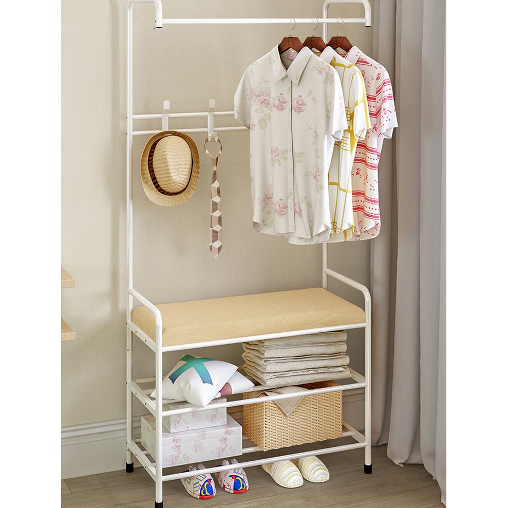 เสื้อชั้นห้องนอนชั้นแขวนเสื้อผ้าที่เรียบง่ายบ้านเศรษฐกิจชั้นแขวนแร็ค