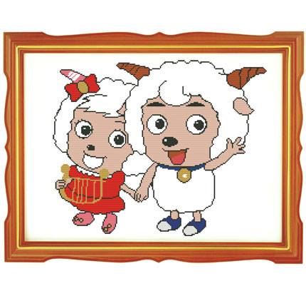 การ์ตูน ชุดปักครอสติช พิมพ์ลาย ครอสติสจีน งานฝีมือ DIY