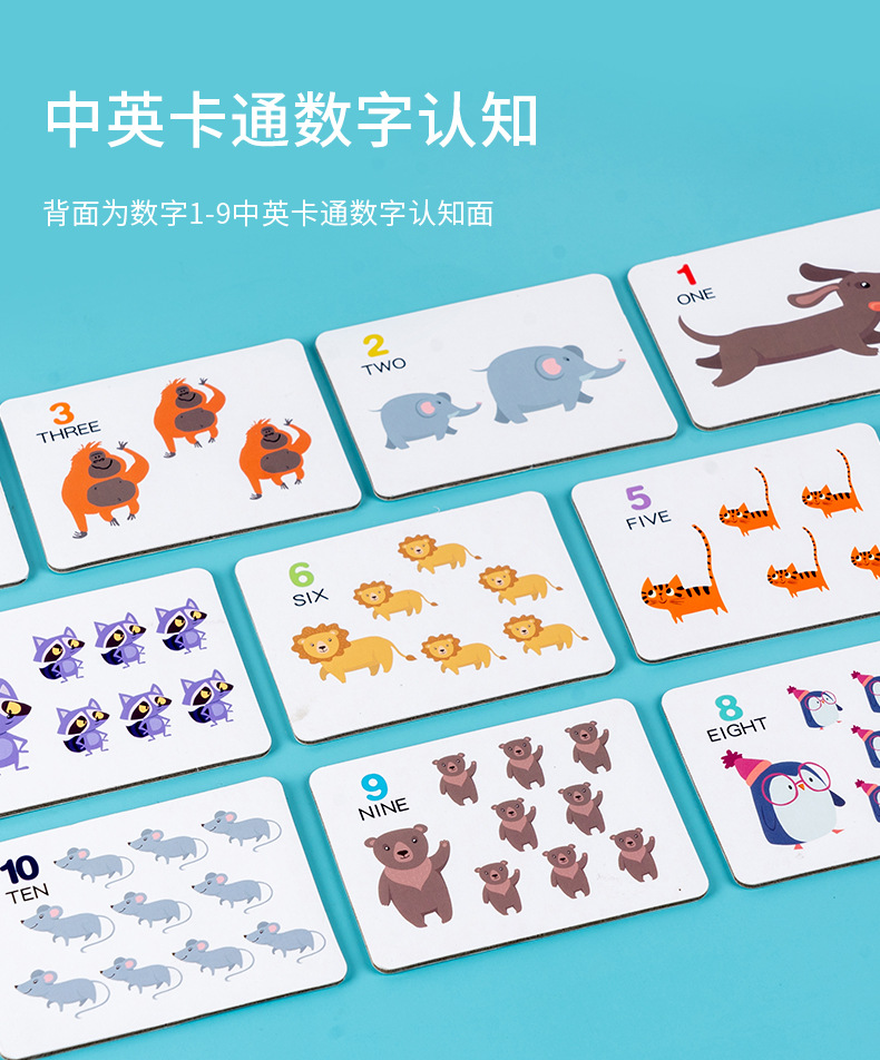 ของเล่นไม้ เสริมพัฒนาการลูกคิดไม้สวมหลักนับเลข 10 เเถว สำเนา