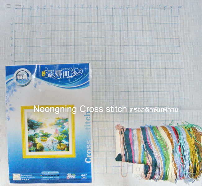 นกยูง ชุดปักครอสติช พิมพ์ลาย ชุดปักครอสติช พิมพ์ลาย ครอสติสจีน งานฝีมือ DIY