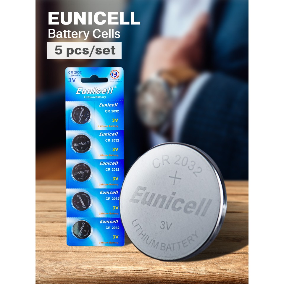 !!สินค้าขายดี!! EUNICELL แบตเตอรี่ 3V CR2032 เซ็ต 5 ชิ้น Battery Set