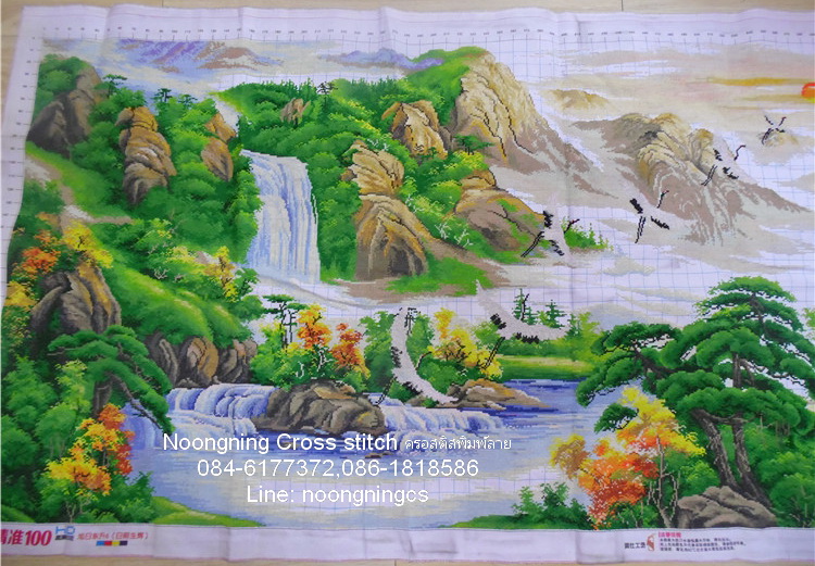 ตัวอักษรจีน ชุดปักครอสติช พิมพ์ลาย ครอสติสจีน งานฝีมือ DIY