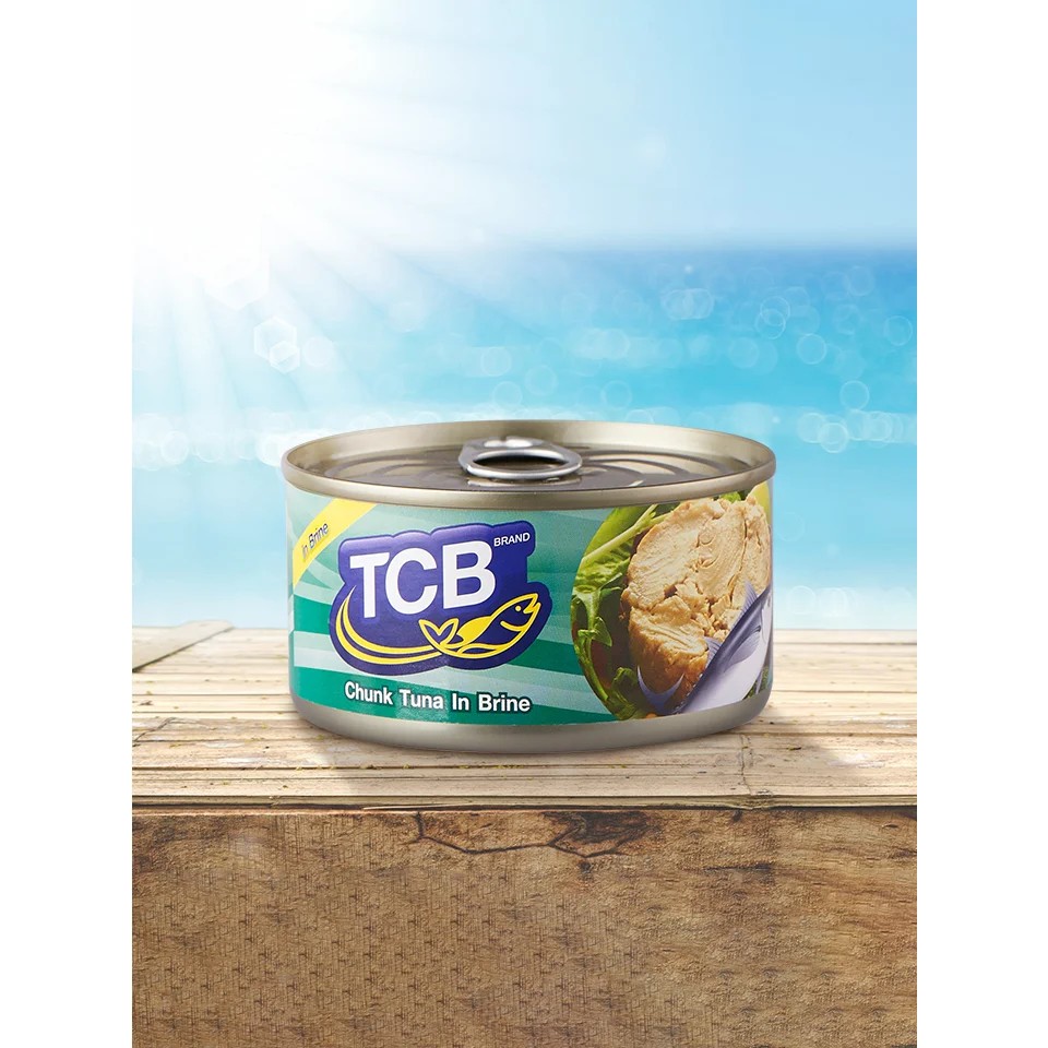 !!สินค้าขายดี!! TCB ทูน่าเนื้อขาวชนิดก้อน 185 กรัม TCB Tuna Chunks In Spring Water 185 g.