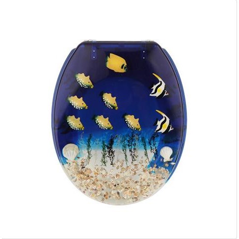 ฝารองนั่งชักโครก POLYRESIN ลายทะเล